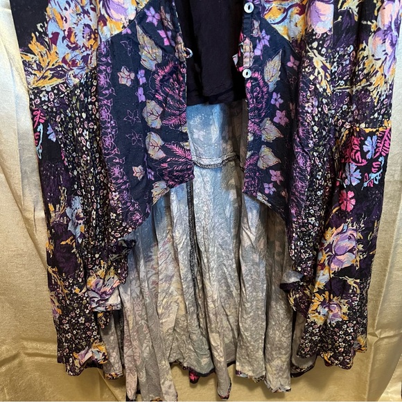 Free People Marais Printed Midi Dress in Black Combo, NWOT. Includes slip, NWOT. - Picture 6 of 16